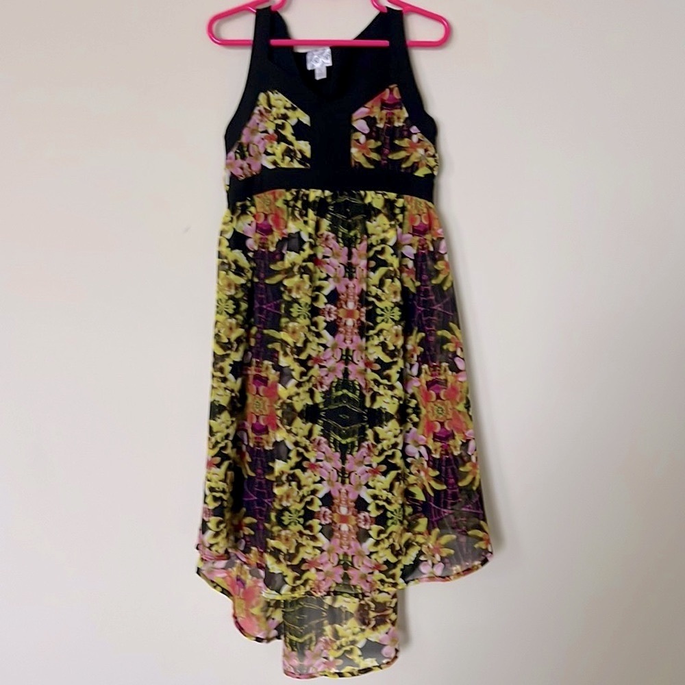 GIRLS Disney D’Signed Floral High Low Sleeveless Dress SIZE S